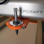 Here is the Pen Plotter installed in the Stepcraft machine.